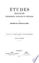 Etudes religieuses, philosophiques, historiques et littéraires