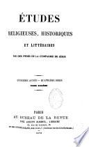 Études religieuses, philosophiques, historiques et littéraires
