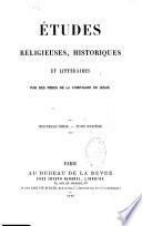 Études religieuses, philosophiques, historiques et littéraires