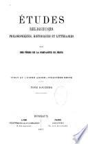Études religieuses, philosophiques, historiques et littéraires
