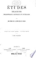 Etudes religieuses, philosophiques, historiques et littéraires