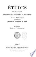 Études religieuses, philosophiques, historiques et littéraires