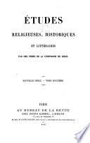 Études religieuses, philosophiques, historiques et littéraires