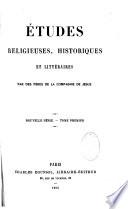 Études religieuses, philosophiques, historiques et littéraires
