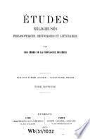 Etudes religieuses, philosophiques, historiques et littéraires