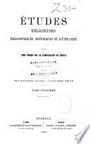 Études religieuses, philosophiques, historiques et littéraires