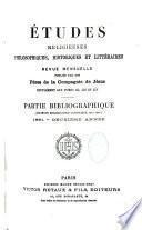 Études religieuses, philosophiques, historiques et littéraires