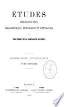 Etudes religieuses, philosophiques, historiques et littéraires