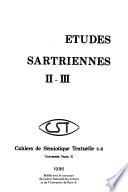 Etudes sartriennes