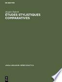 Études stylistiques comparatives