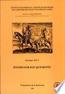 Etudes sur Don Quichotte