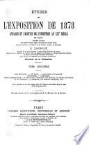 Etudes sur l'exposition de 1878