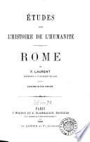Etudes sur l'histoire de l'humanité