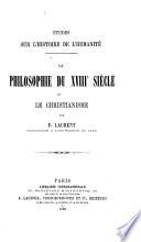 Études sur l'histoire de l'humanité: La philosophie du XVIIe siècle et le christianisme