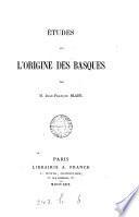 Études sur l'origine des Basques