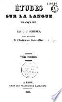 Etudes sur la langue française