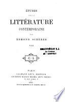 Etudes sur la littérature contemporaine