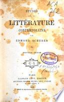 Études sur la littérature contemporaine