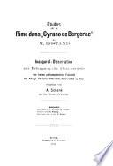Études sur la rime dans Cyrano de Bergerac de m. Rostand ...