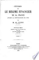 Études sur le régime Financier de la France