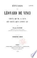 Etudes sur Léonard de Vinci