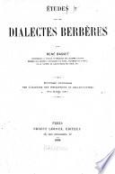 Études sur les dialectes berbères