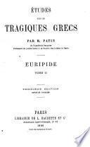 ETUDES SUR LES TRAGIQUES GRECS