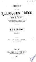 Études sur les tragiques grecs: livre III. Théâtre de Sophocle. 1870
