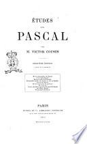 Études sur Pascal par Victor Cousin