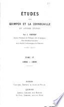 Études sur Quimper & la Cornouaille