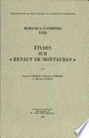 Études sur Renaut de Montauban