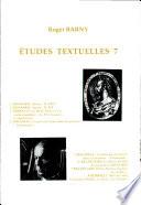 Études textuelles