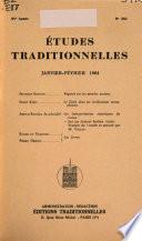 Études traditionnelles
