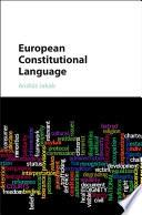 European Constitutional Language