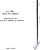 Eurydice deux fois perdue