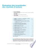 Évaluation des incertitudes des résultats d’analyse