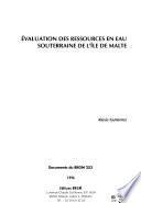 Evaluation des ressources en eau souterraine de l'île de Malte