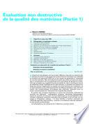 Evaluation non Destructive de la Qualite des Materiaux (Partie 1)