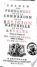 Examen des fondements et de la connexion de la religion naturelle et de la révélée
