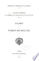 Examen des tarifs de douane