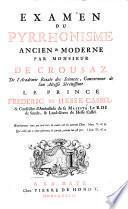 Examen du pyrrhonisme ancien & moderne