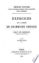 Exercices sur L'abrégé de grammaire grecque