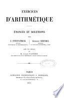 Exercises d'arithmétique