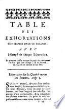 Exhortations et instructions chrestiennes