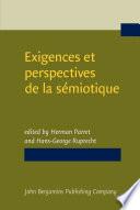 Livre Exigences et perspectives de la sémiotique