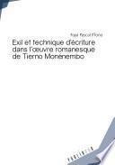 Exil et technique d'écriture dans l'oeuvre romanesque de Tierno Monénembo