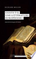 Existe-t-il une littérature européenne ?