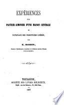 Expériences d'un pasteur au mônier d'une maison centrale, et patronage de prisonniers libérés