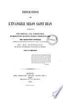 Explication de l'Évangile selon Saint Jean