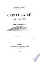 Explication du capitulaire de villis